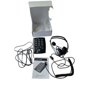 CHT-800 Telemarketing Headset  and Dialing Pad for Landlines